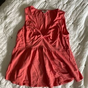 lucky brand peach sleeveless blouse